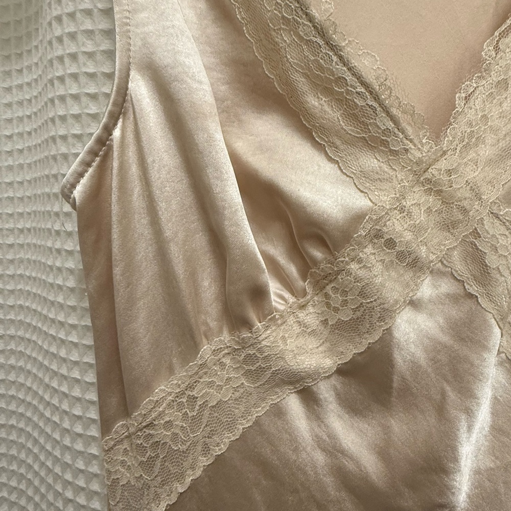 Cream Lace Trim Slip Dress - XS NWT